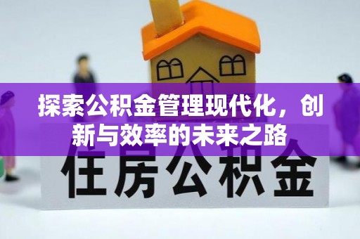 中堂探索公积金管理现代化，创新与效率的未来之路