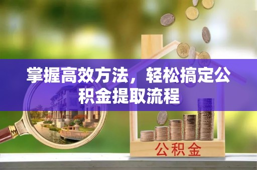 中堂掌握高效方法，轻松搞定公积金提取流程